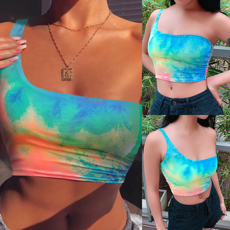 Sexy One-shoulder Sling Yoga Bra Sports Wear For Women Gym Tie-dye Push Up Sports Top Woman Active Wear, Photo color
Sexy One-shoulder Sling Yoga Bra Sports Wear For Women Gym Tie-dye Push Up Sports Top Woman Active Wear, Photo color