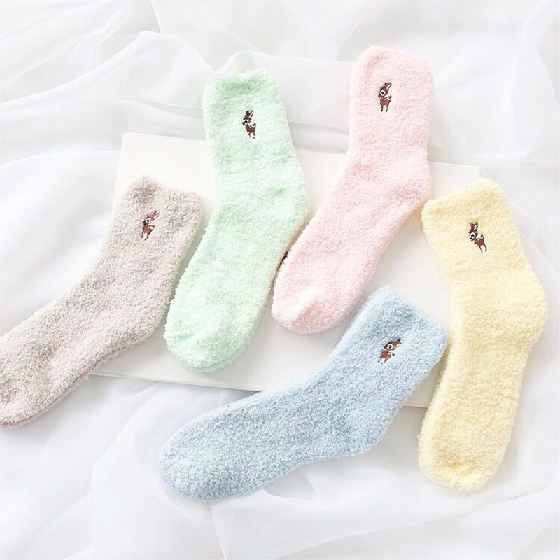 Embroidered Cat and Deer Thickened Women's Cotton Cute Plush Keeps Warm Sleeping Ladies Funny Cute Socks Winter, Blue;gray
Embroidered Cat and Deer Thickened Women's Cotton Cute Plush Keeps Warm Sleeping Ladies Funny Cute Socks Winter, Blue;gray