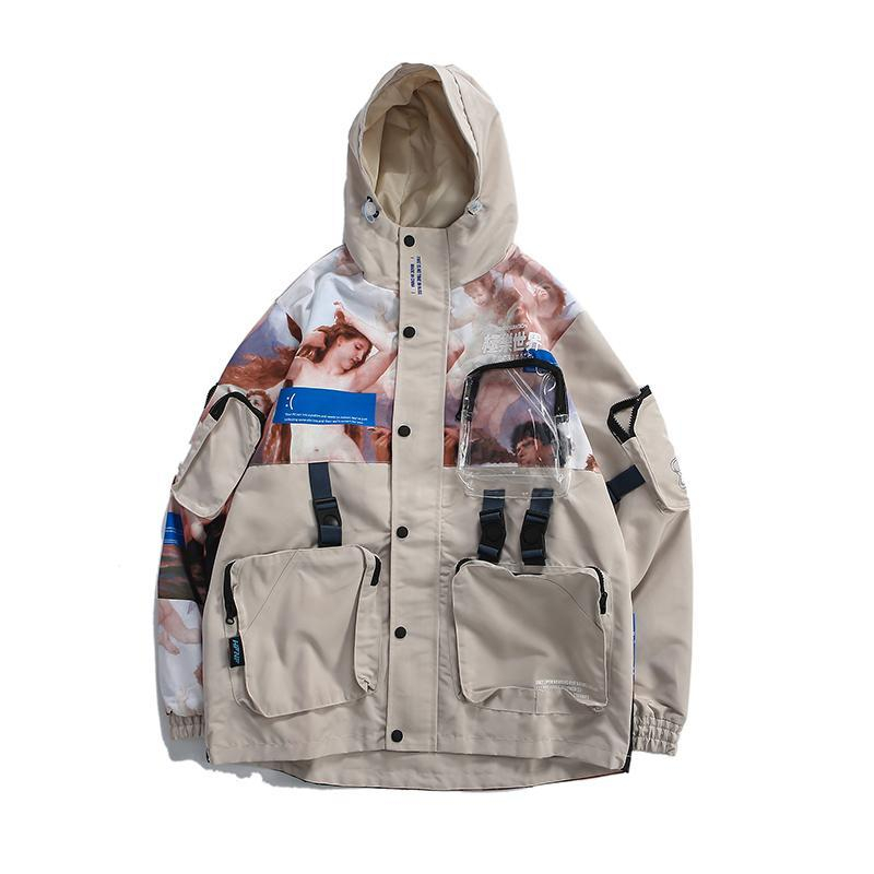 Techwear Jacket Men With Many Pockets Streetwear Hooded Waterproof Cargo Windbreaker CJ191219, Beige
Techwear Jacket Men With Many Pockets Streetwear Hooded Waterproof Cargo Windbreaker CJ191219, Beige