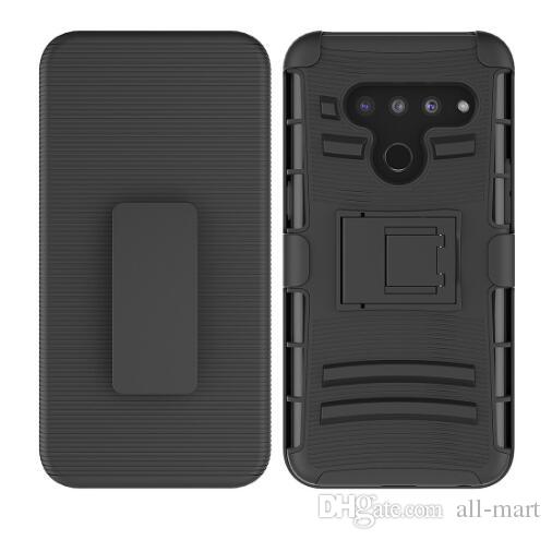 Hybrid Dual Layer Armor Defender Full-Body Protective Case Cover Kickstand Belt Clip Holster Combo for LG V50 ThinQ 5G K40 K12 Plus X4 2019, Black
Hybrid Dual Layer Armor Defender Full-Body Protective Case Cover Kickstand Belt Clip Holster Combo for LG V50 ThinQ 5G K40 K12 Plus X4 2019, Black
