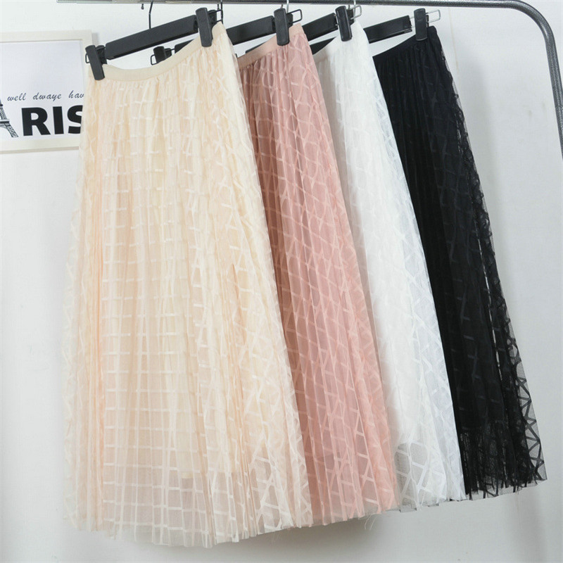 New Summer Womens Chiffon High Waist Long Skirts Elastic Waist Fashion Ladies Casual Solid Empire Mesh Pleated Skirt, Black
New Summer Womens Chiffon High Waist Long Skirts Elastic Waist Fashion Ladies Casual Solid Empire Mesh Pleated Skirt, Black