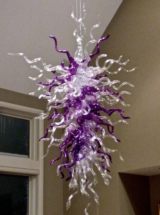 Lamp Elegant Special Modern Clear and Purple Long Chandeliers Dinning Room Art Decor Handmade Blown Glass Chandelier Pendant Lamps
Lamp Elegant Special Modern Clear and Purple Long Chandeliers Dinning Room Art Decor Handmade Blown Glass Chandelier Pendant Lamps