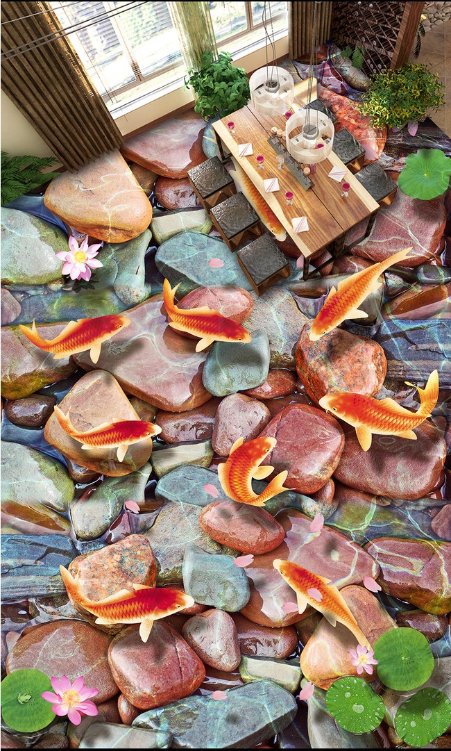 3d pvc flooring custom photo Waterproof Self-adhesive floor carp Lotus stone wall sticker home decor living room wallpaper for walls 3 d, Customize
3d pvc flooring custom photo Waterproof Self-adhesive floor carp Lotus stone wall sticker home decor living room wallpaper for walls 3 d, Customize