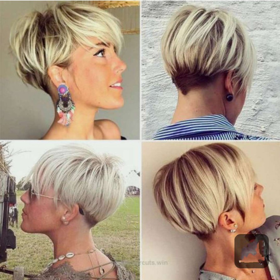 Side part Ombre Blonde Short Bob wig Straight Synthetic Lace Front Wigs with bangs Heat Resistant Fiber Glueless For White Women