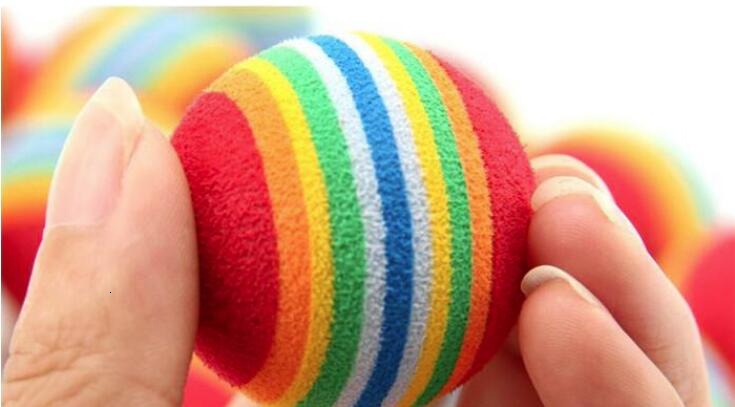 Diameter pet toy 35mm interesting Pet Toy dog and cat Toys Super cute Rainbow Ball Cartoon plush toy