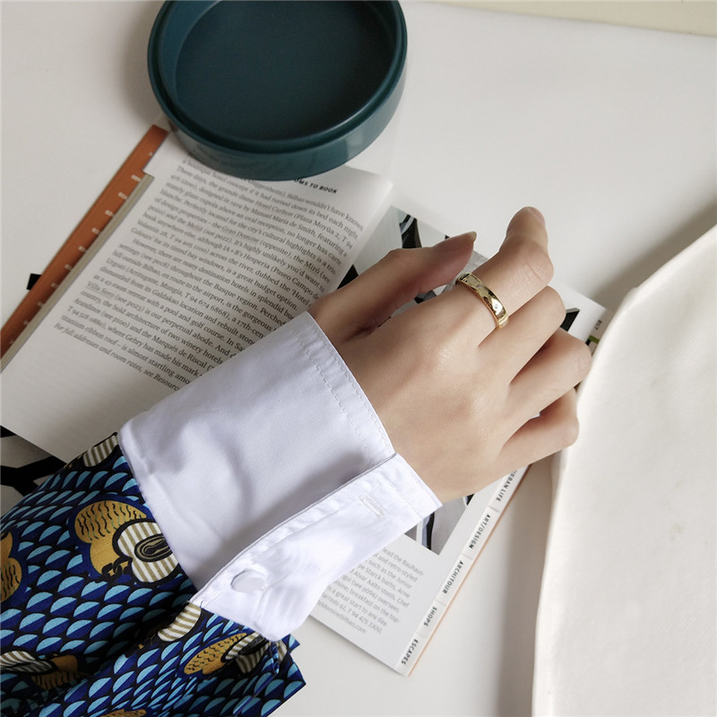 New White Gold Color Tiny Zircon Inlay Finger Rings For Women 100% 925 Sterling Silver Wedding Band Ring