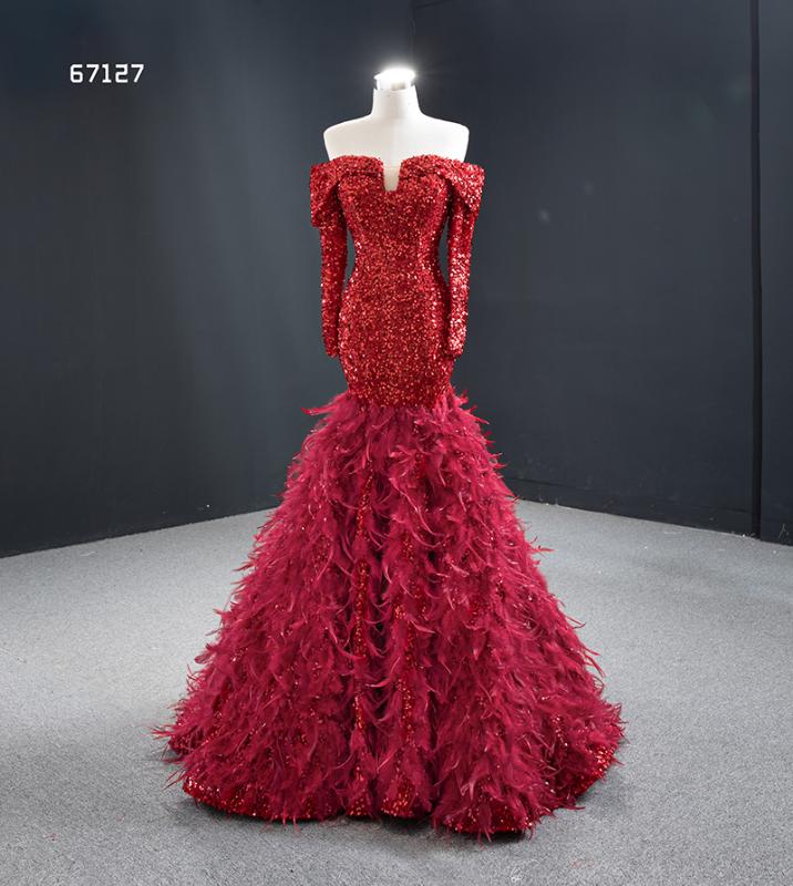 J67127 JANCEMBER Plus Size Dress Boat Neck Long Sleeve Lace Up Back Court Train Sequins Feather Sexy Mermaid Robes De Cocktail, As picture
J67127 JANCEMBER Plus Size Dress Boat Neck Long Sleeve Lace Up Back Court Train Sequins Feather Sexy Mermaid Robes De Cocktail, As picture