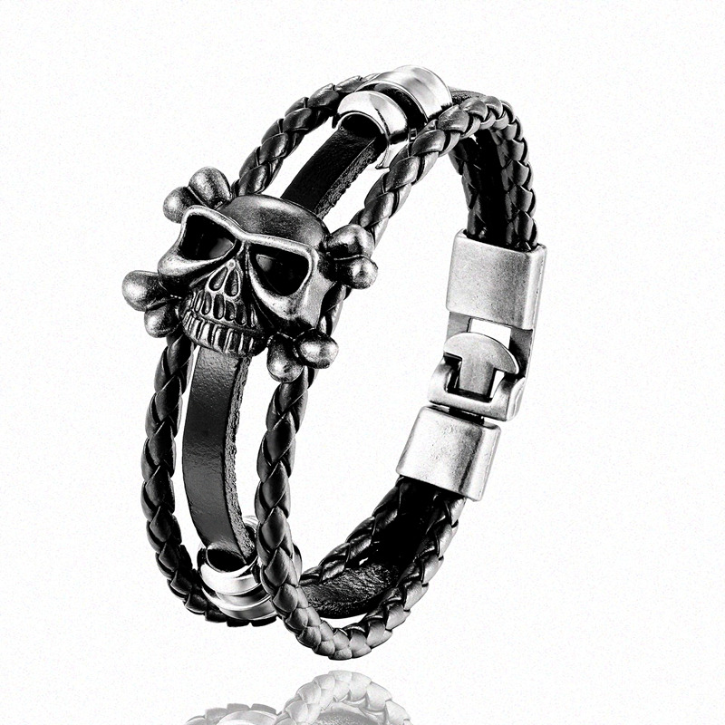 Cuff Beginning Vintage Men's Leather Bracelet Skull Lover Together Forever Charm Multilayer Braided Women Pulseira Masculina 8.25
Cuff Beginning Vintage Men's Leather Bracelet Skull Lover Together Forever Charm Multilayer Braided Women Pulseira Masculina 8.25