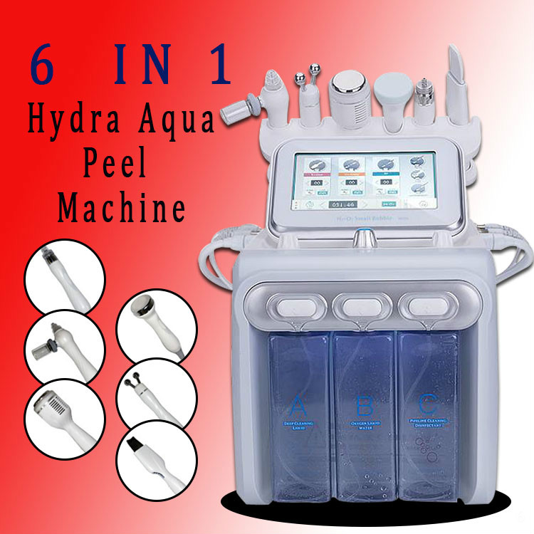 H2 O2 2020Multifunctional 6in1 Hydra faciale dermabrasion Hydro Microdermabrasion Peeling vide Nettoyage de la peau eau Aqua oxygène dispositif d