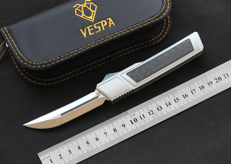 VESPA knives Ripper Double edge auto Combat Tactical knife M390 Blade Automatic outdoor camping hunting knife pocket Survival EDC knife
VESPA knives Ripper Double edge auto Combat Tactical knife M390 Blade Automatic outdoor camping hunting knife pocket Survival EDC knife