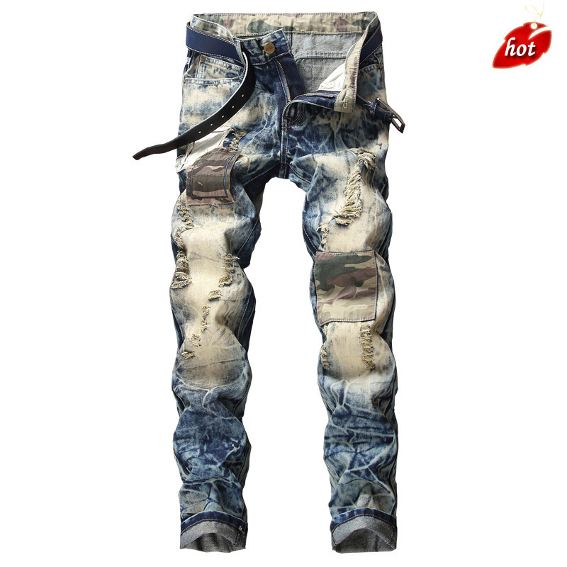 Men Stylish Ripped Biker Jeans 2019 Fashion Spring Skinny Slim Hole Frayed Straight Denim Pants plus size O8R2, Blue
Men Stylish Ripped Biker Jeans 2019 Fashion Spring Skinny Slim Hole Frayed Straight Denim Pants plus size O8R2, Blue