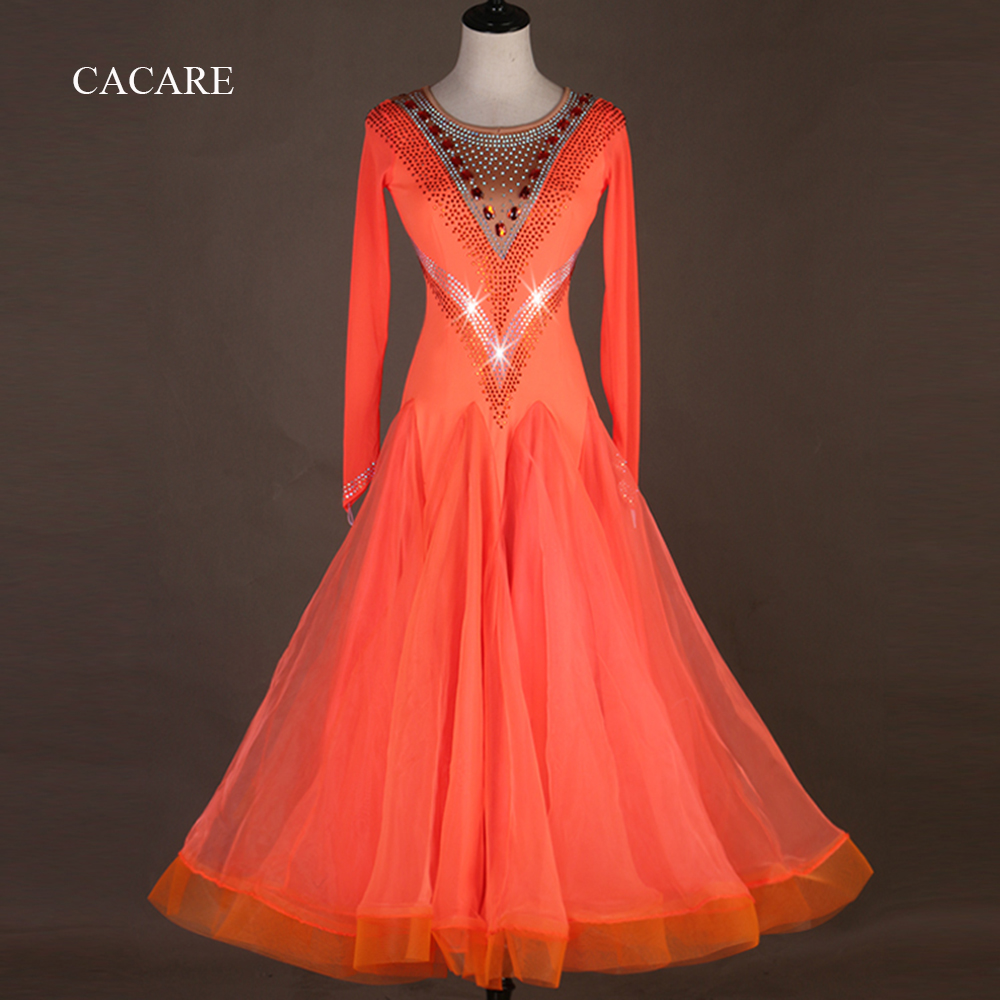 2019 Customized Luxury Rhinestones Ballroom Dance Competition Dresses Standard Dance Dresses Ballroom Dress D0354 Big Sheer Hem, Orange
2019 Customized Luxury Rhinestones Ballroom Dance Competition Dresses Standard Dance Dresses Ballroom Dress D0354 Big Sheer Hem, Orange