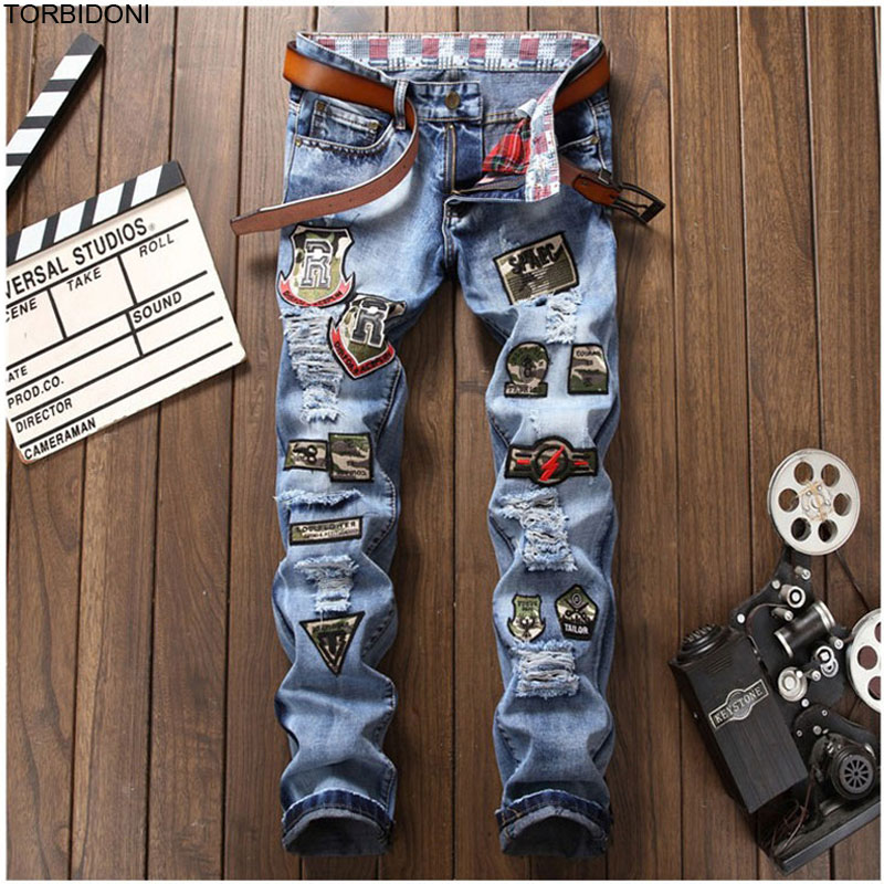 Casual Biker Slim Straight Pants Mens Patchwork Jeans Harajuku Embroidery Denim Jeans Fashion Male Designer Splice Size 38, As pic
Casual Biker Slim Straight Pants Mens Patchwork Jeans Harajuku Embroidery Denim Jeans Fashion Male Designer Splice Size 38, As pic