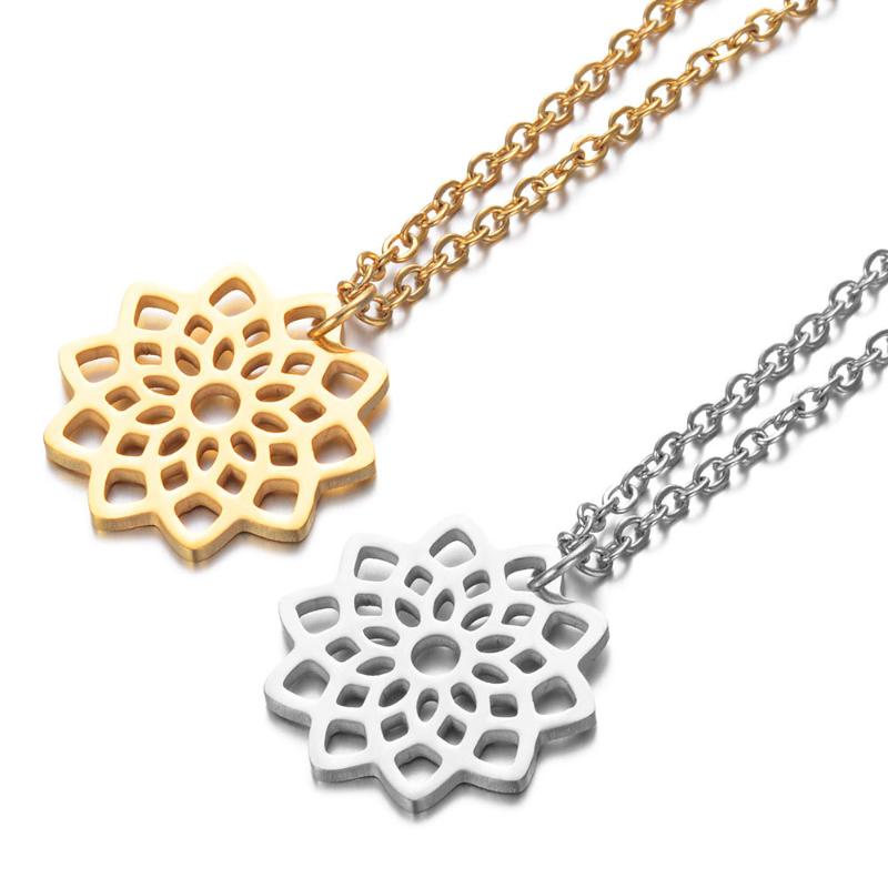 Pendant Necklaces Wholesale Hansa Hand Necklace India Yoga Silver Gold Color Stainless Steel Hollow Out Lotus Flower Jewelry Women
Pendant Necklaces Wholesale Hansa Hand Necklace India Yoga Silver Gold Color Stainless Steel Hollow Out Lotus Flower Jewelry Women