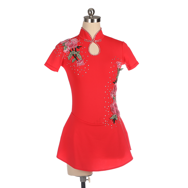 Embroidery Chinese Style Short Sleeves Skating Dress Skating Competition Dress For Women Girls Shiny Stage Dance Wear BL4027, Red
Embroidery Chinese Style Short Sleeves Skating Dress Skating Competition Dress For Women Girls Shiny Stage Dance Wear BL4027, Red
