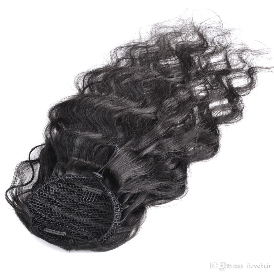 100% Human Hair Scrunchy Scrunchie Bun Up Do Hair Piece Hair Wrap Around Ponytail Extensions Wavy Curly or Messy More colours Aviable 120g