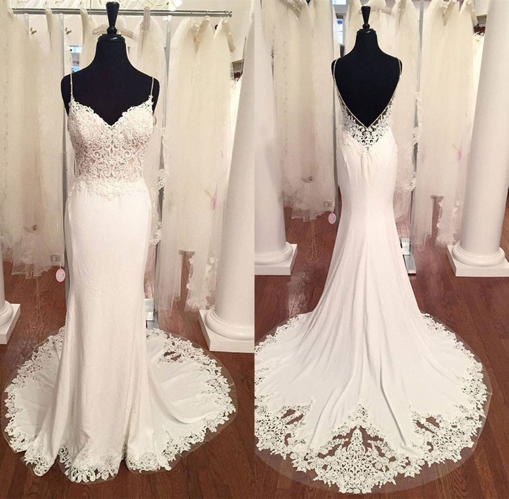 2020 Spaghetti Straps Satin Bohemia Mermaid Wedding Dresses Tulle Lace Applique Sweep Train Wedding Bridal Gowns robes de mariée, Pink
2020 Spaghetti Straps Satin Bohemia Mermaid Wedding Dresses Tulle Lace Applique Sweep Train Wedding Bridal Gowns robes de mariée, Pink