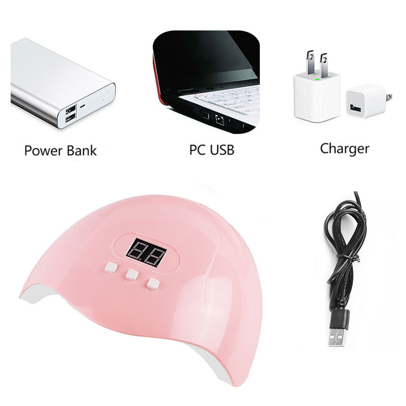 Professional UV Gel Nail Lamp LED Light Nails Dryer Polish Curing 3 Timers Nail Lamp For Manicure 54W Dryer 54W, Pink
Professional UV Gel Nail Lamp LED Light Nails Dryer Polish Curing 3 Timers Nail Lamp For Manicure 54W Dryer 54W, Pink