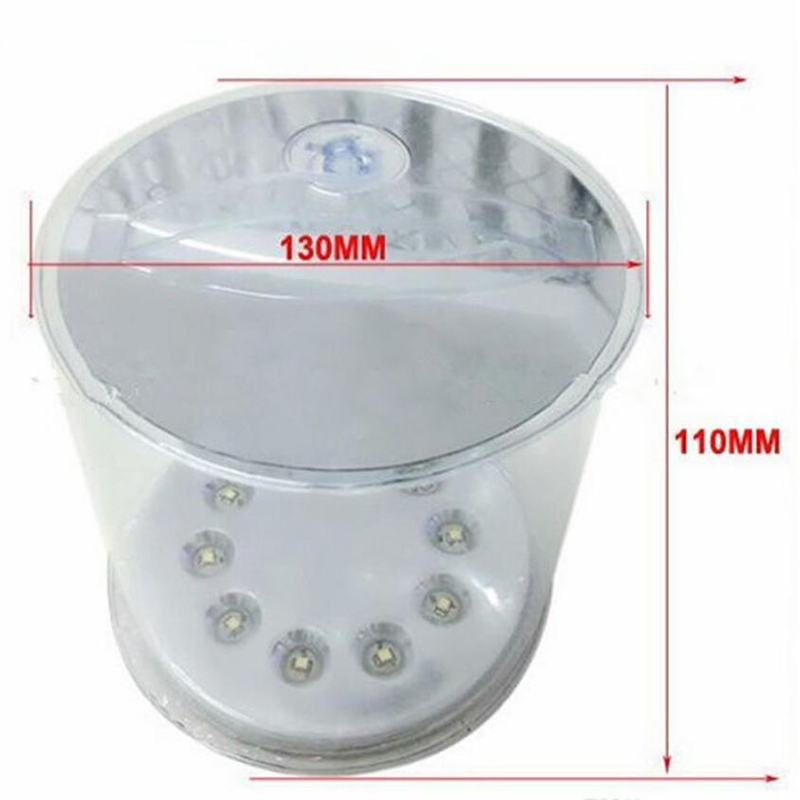 Inflatable Solar Light 10 LED Solar Lamp With Handle Portable Lantern For Camping Hiking Garden Yard