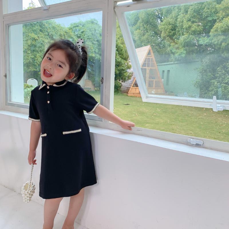 Summer New Arrival Korean style cotton with fragrance collar short sleeve princess dress for cute sweet baby girls, Black
Summer New Arrival Korean style cotton with fragrance collar short sleeve princess dress for cute sweet baby girls, Black
