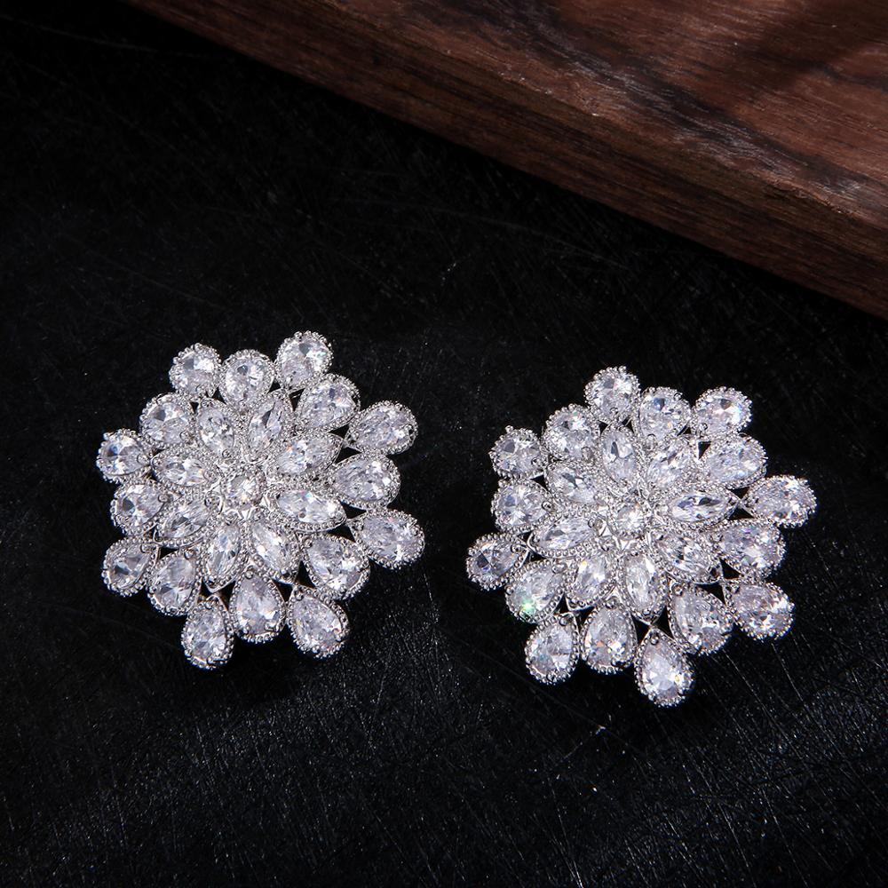 Trendy Flower Blossom Stud Earrings For Women Wedding Cubic Zirconia Crystal African Dubai Bridal Earring E10033
Trendy Flower Blossom Stud Earrings For Women Wedding Cubic Zirconia Crystal African Dubai Bridal Earring E10033