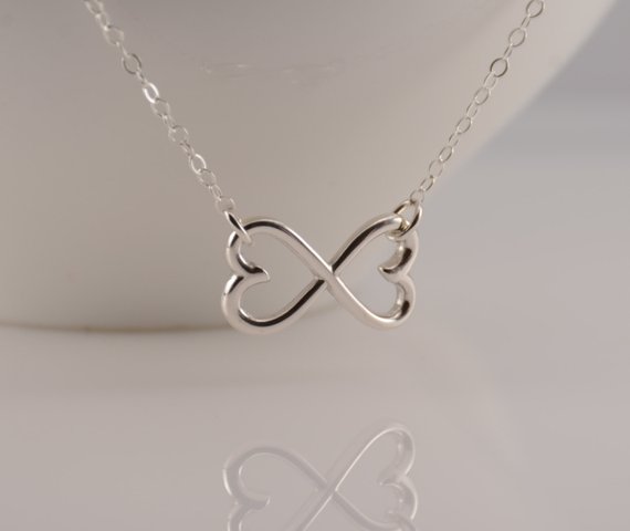30PCS Outline Open Two Love Hearts Necklaces Geometric Wire Wrapped Horizontal 2 Double Heart Infinite Infinity Necklaces for Women