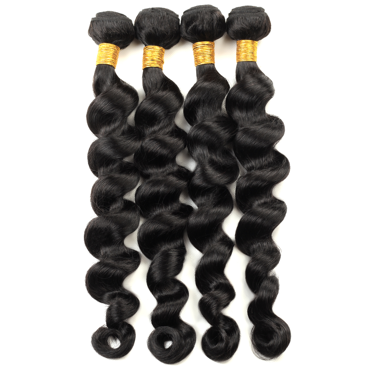 Loose Deep Curly Body Virgin Human Hair Extensions Wefts 3/4pcs With Lace Closure Straight Water Human Hair Bundles With Closure