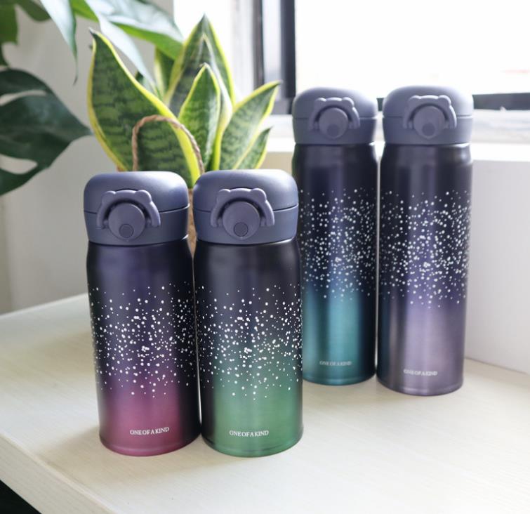 Starry Sky 304 Stainless Steel Vacuum Cup Thermos Water Bottle Flasks Insulated Cup Travel Bottle gift Drinkware 500ml 350ml