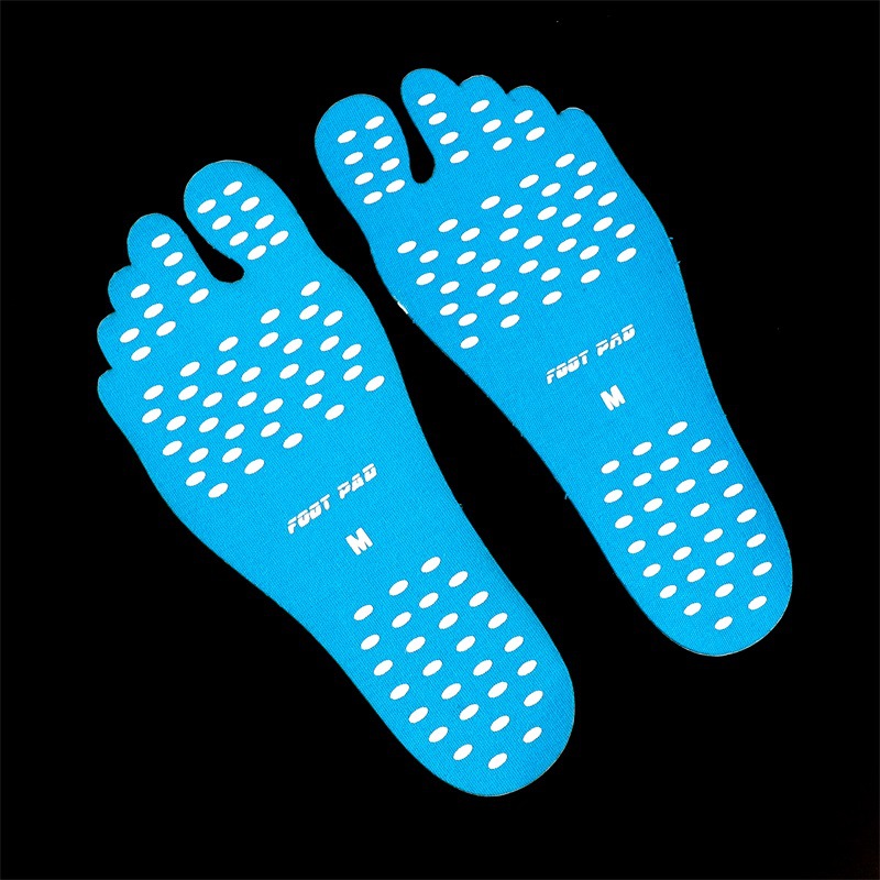 Feet Sticker Foot Stick on Soled Sticky Pads For Feet Anti-slip Beach Sock Waterproof Insole Feet Protection 4 Size High Quality