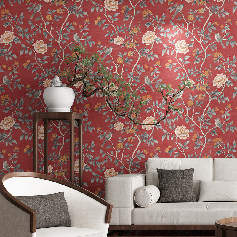 Floral Wallpaper Flower Wall Paper Red Yellow Blue Chinoiserie Retro Girls Bedroom, Sky blue
Floral Wallpaper Flower Wall Paper Red Yellow Blue Chinoiserie Retro Girls Bedroom, Sky blue