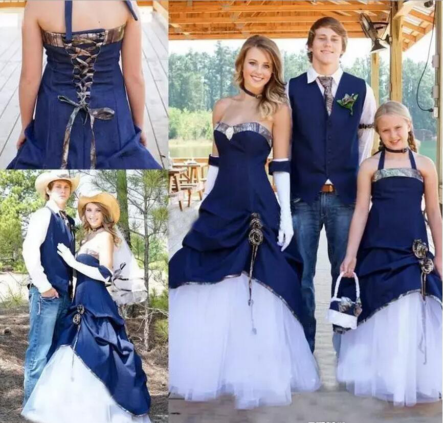 High Quality Sweetheart Wedding Dress Cowboy Camo A Line Country Garden Church Formal Bride Bridal Gown Custom Made Plus Size