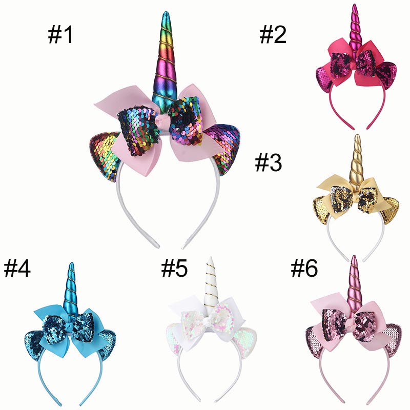 INS Cute 6 colors Unicorn Hair sticks girl paillette bow Unicorn hairband birthdaykids Hair Accessory for Unicorn Party Cosplay, Mix each colors for your order
INS Cute 6 colors Unicorn Hair sticks girl paillette bow Unicorn hairband birthdaykids Hair Accessory for Unicorn Party Cosplay, Mix each colors for your order