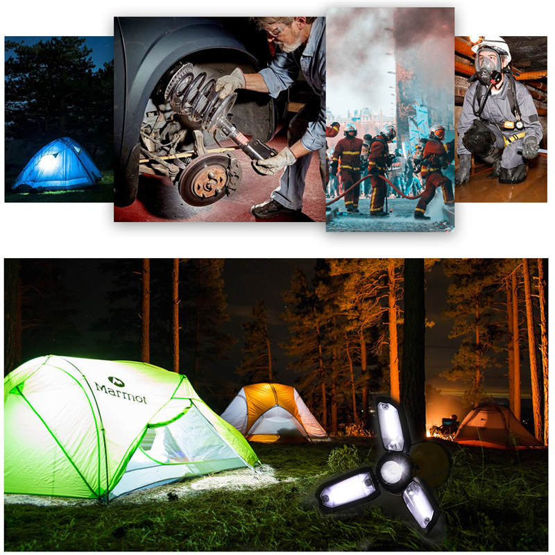 Lantern Spotlight LED Portable Tent Lighting Waterproof COB Outdoor Work Light USB Rechargeable for Emergency Camping