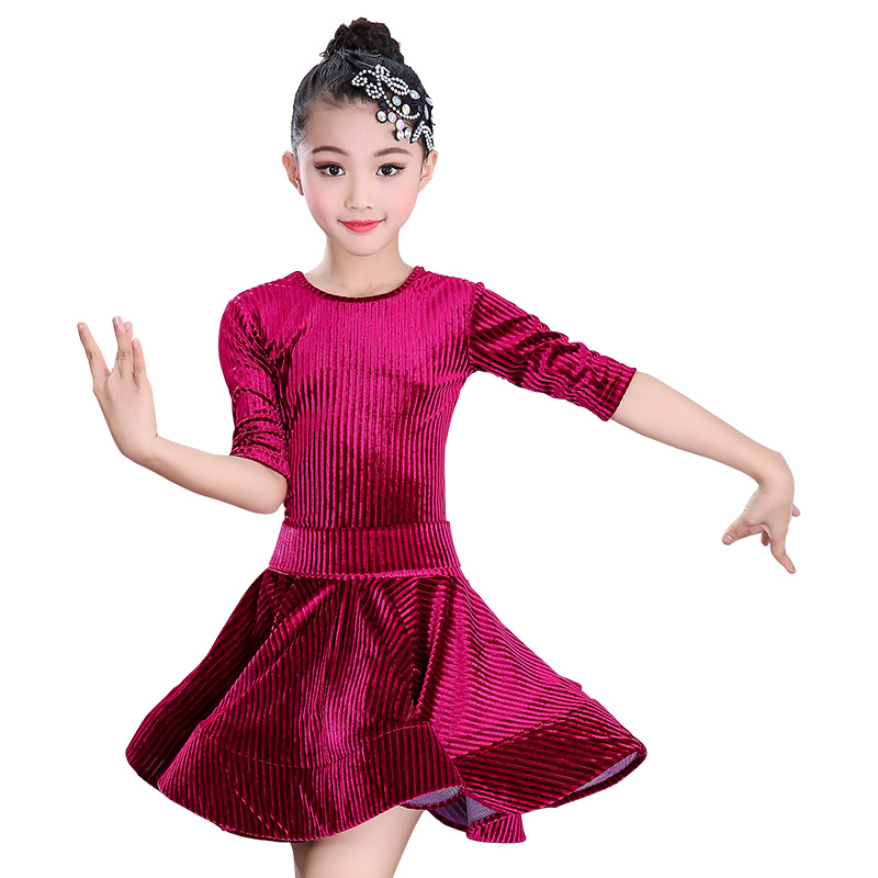 New Arrivals Autumn Professional Standard Kids Latin Dance Dress 3/4 Sleeves Rib Velvet Dance Costume, Brown
New Arrivals Autumn Professional Standard Kids Latin Dance Dress 3/4 Sleeves Rib Velvet Dance Costume, Brown