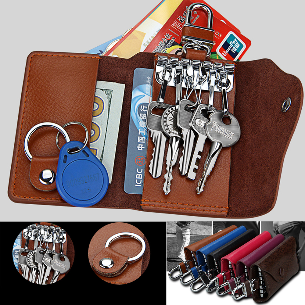 Genuine Leather Key Wallets Women Men Multifunction Card Slot Pokcet Interior Key Chain Holder Cowhide Short Wallet Coin Purses Keychain, 6 colors for choice
Genuine Leather Key Wallets Women Men Multifunction Card Slot Pokcet Interior Key Chain Holder Cowhide Short Wallet Coin Purses Keychain, 6 colors for choice