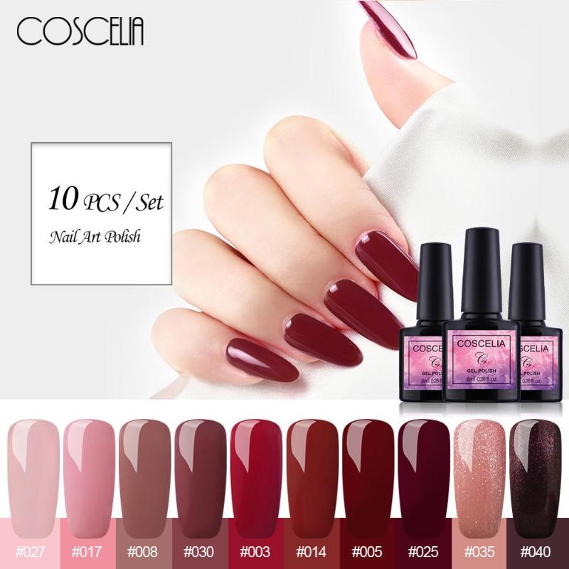 COSCELIA 10PCS Gel Polish Set 8ML Pure Color UV LED Gel Nail Polish Long-lasting Soak off Varnish Nail Art Manicure Set, 6pc set 03
COSCELIA 10PCS Gel Polish Set 8ML Pure Color UV LED Gel Nail Polish Long-lasting Soak off Varnish Nail Art Manicure Set, 6pc set 03