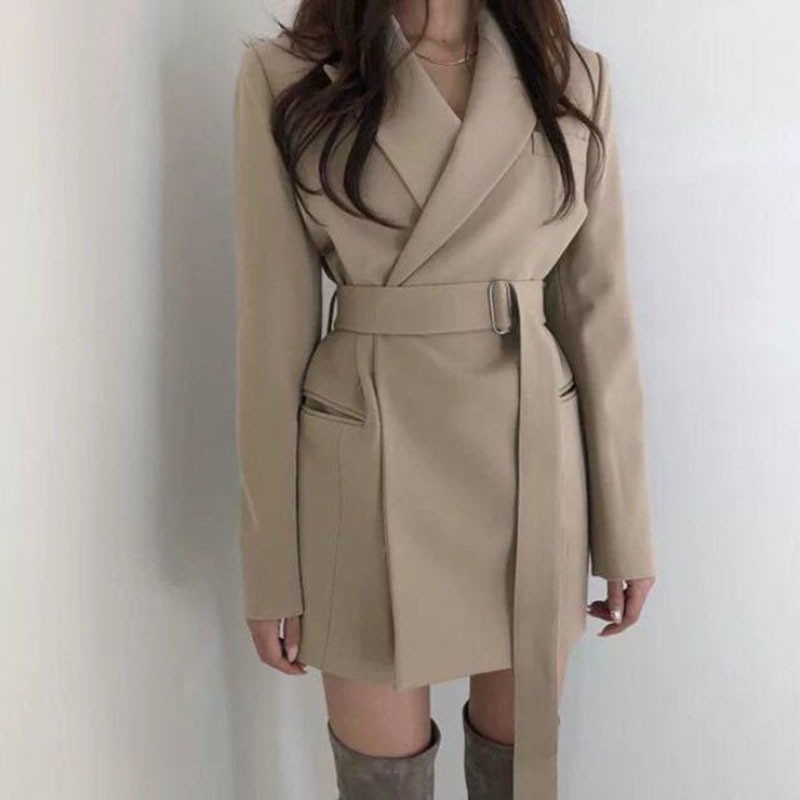 2020 Autumn Women Sashes Blazer Jacket Female Midi Long Casual Basic Coat Long Sleeve Suit Outwear Formal Office Blazers AB1884, Black
2020 Autumn Women Sashes Blazer Jacket Female Midi Long Casual Basic Coat Long Sleeve Suit Outwear Formal Office Blazers AB1884, Black