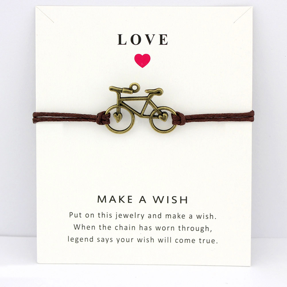 Bicycle Bike Charm Card Bracelets Antique Silver Bronze Jewelry Light Brown Blue Wax Cords Women Men Girl Boy Christmas Gift
Bicycle Bike Charm Card Bracelets Antique Silver Bronze Jewelry Light Brown Blue Wax Cords Women Men Girl Boy Christmas Gift