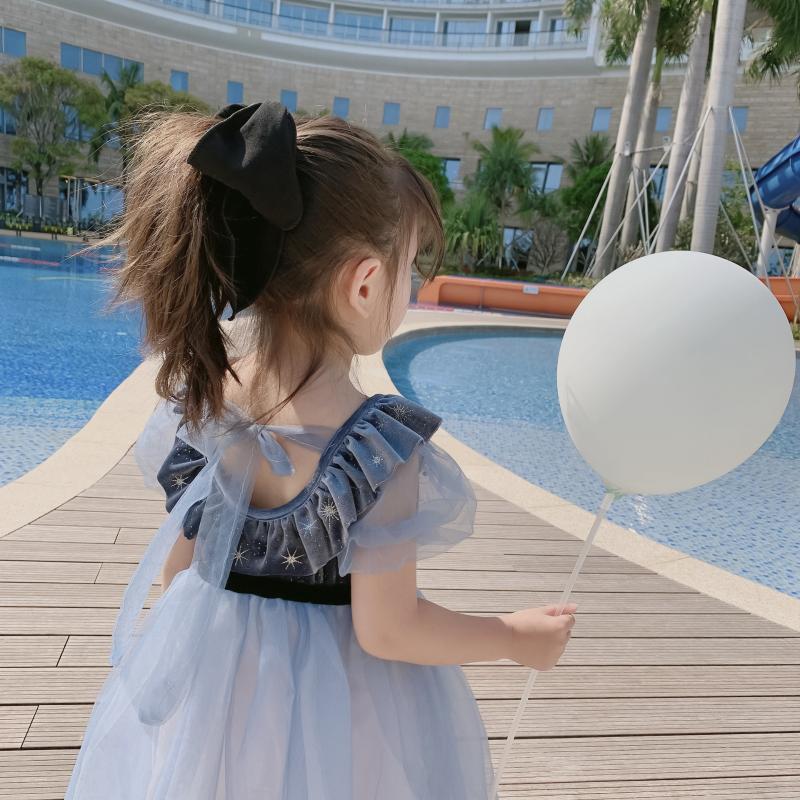 Summer New Arrival Europe and America style hot selling princess bubble dress with bowknot for cute sweet baby girls, Blue
Summer New Arrival Europe and America style hot selling princess bubble dress with bowknot for cute sweet baby girls, Blue