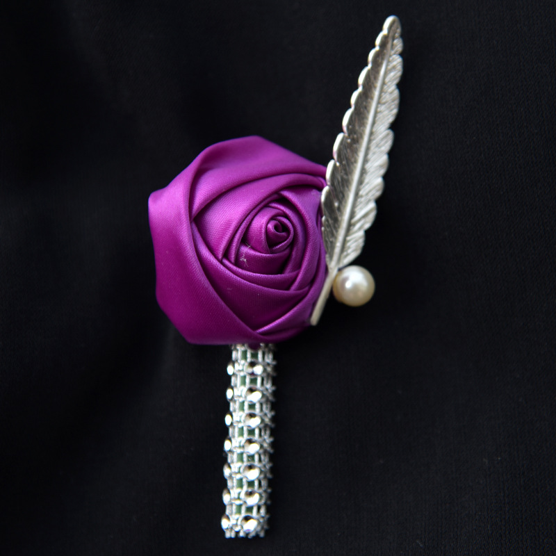 2019 New 20 Colors Flower Lapel Pin Mens Wedding Boutonniere Handmade Wedding Brooch Boutonniere Buttonhole Grooms Boutonnieres nique Design