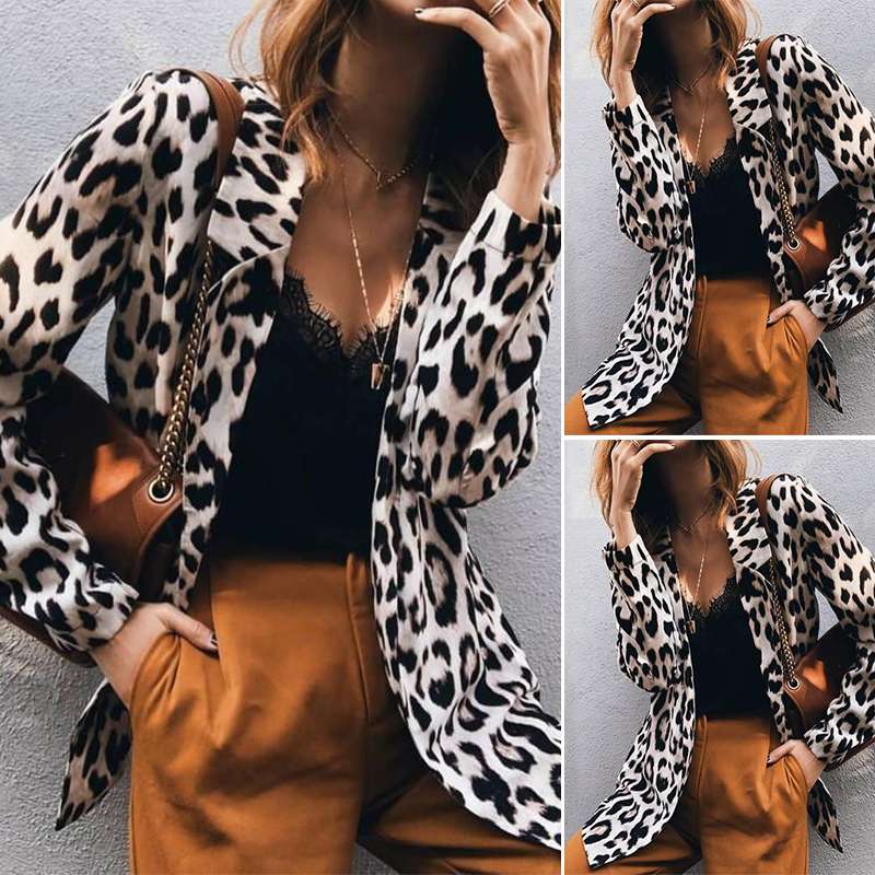 2020 Sexy Leopard Print Women' Spring Jackets Fashion Long Sleeve Cardigans Coats Outwear Female lapel Tunic Casaco Overcoats
2020 Sexy Leopard Print Women' Spring Jackets Fashion Long Sleeve Cardigans Coats Outwear Female lapel Tunic Casaco Overcoats