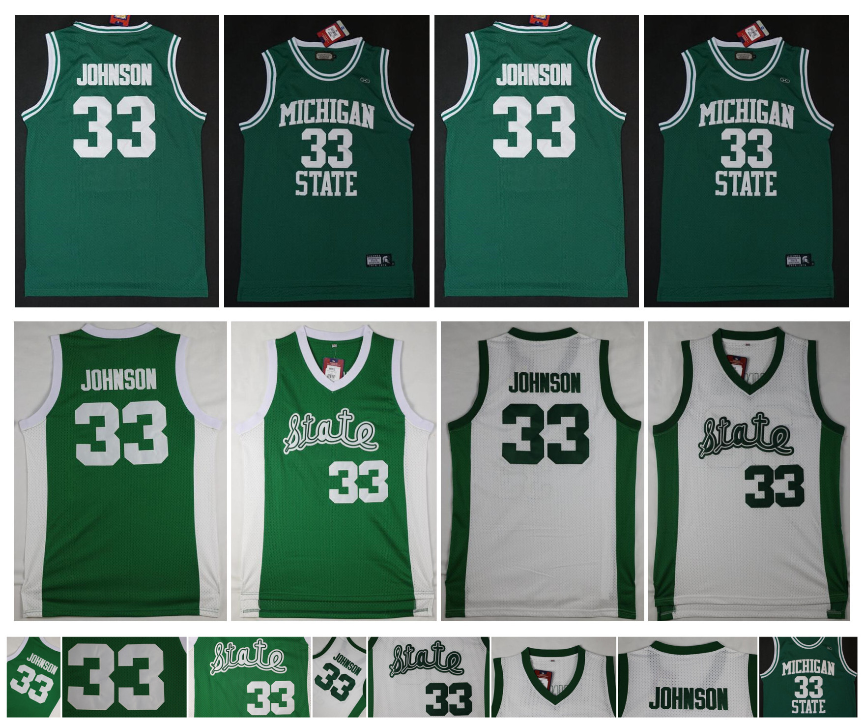 33 Earvin Johnson Jersey NCAA Michigan State Spartans College Basketball Jerseys Green White Sport Shirt Top Quality ! -XXL, As pic
33 Earvin Johnson Jersey NCAA Michigan State Spartans College Basketball Jerseys Green White Sport Shirt Top Quality ! -XXL, As pic