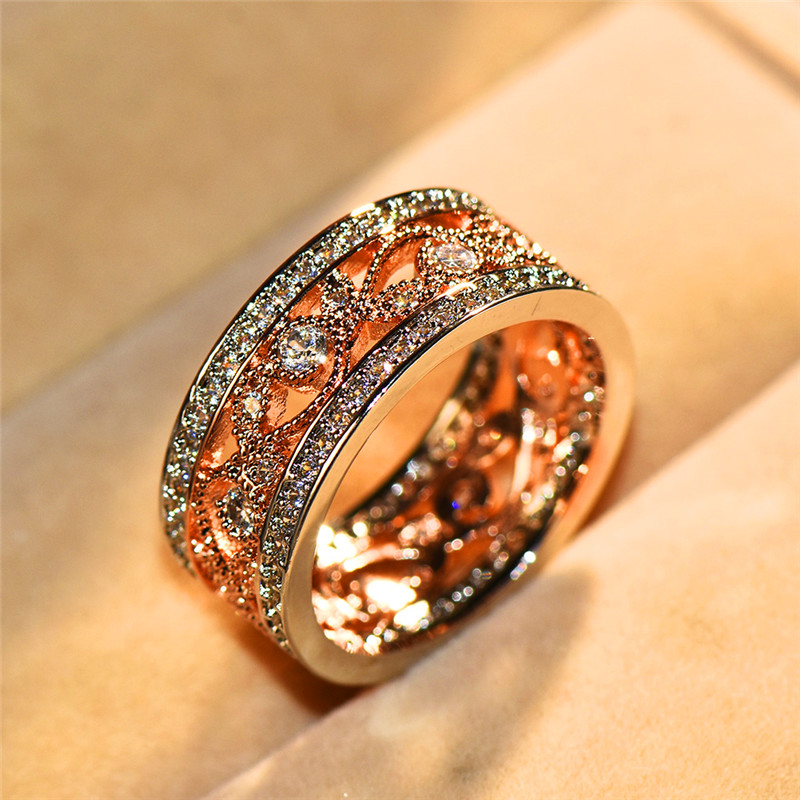 Size 6-10 Vintage Fashion Jewelry 925 Sterling Silver&Gold Fill Pave White Sapphire CZ Diamond Eternity Rings Women Wedding Flower Ring Gift
Size 6-10 Vintage Fashion Jewelry 925 Sterling Silver&Gold Fill Pave White Sapphire CZ Diamond Eternity Rings Women Wedding Flower Ring Gift
