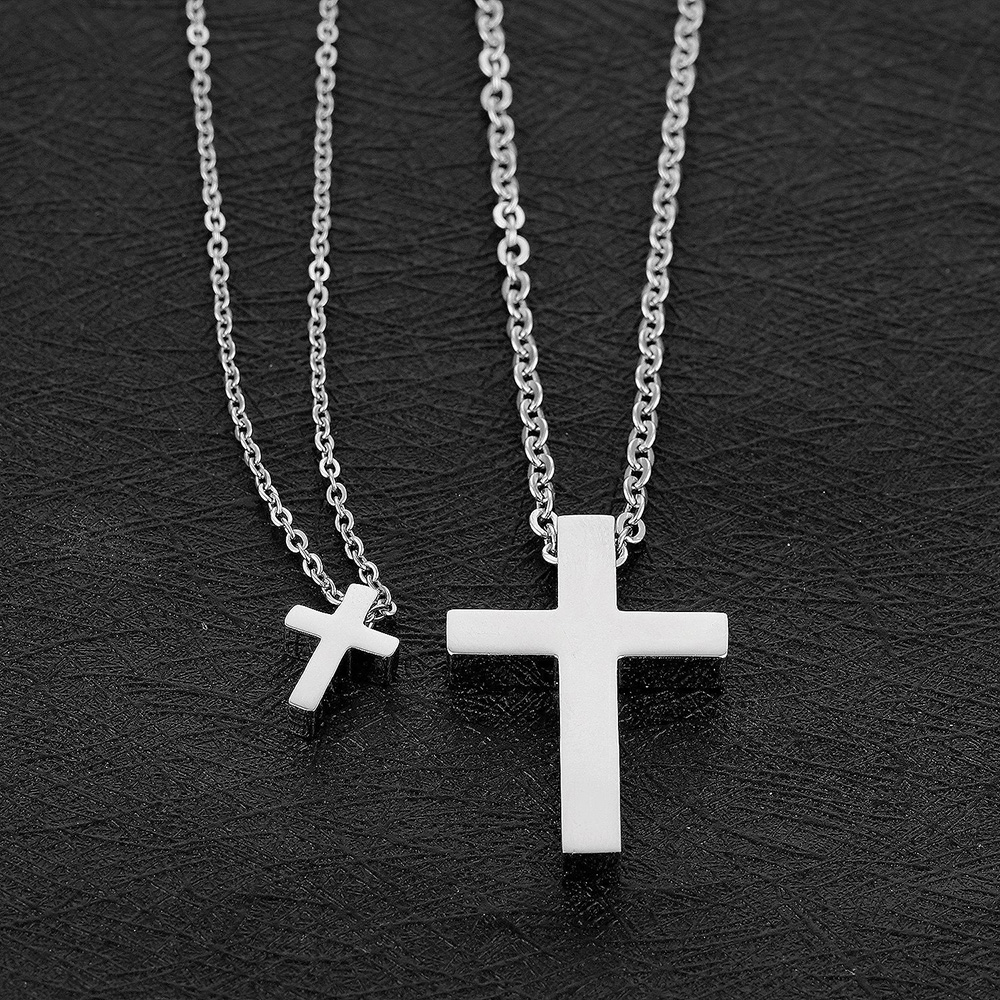 Boutique Cross Pendants Necklace Jewelry Stainless Steel Gold Plated Necklace Men Women Lover Gift Religious Jewelry