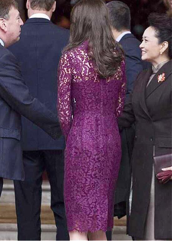 Kate Middleton Short Evening Dresses for Women Wear with Elegant Knee Length Sheath Lace Long Sleeve Purple Cocktail prom Formal Gowns 2018