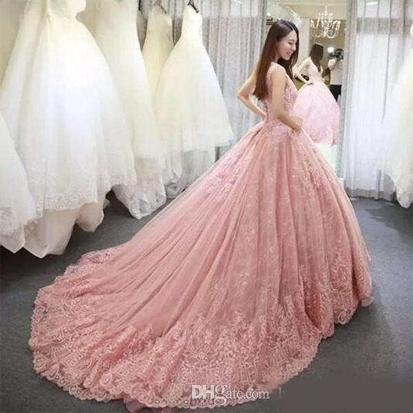 2020 Luxury Quinceanera Dresses A Line Jewel Cap Sleeve Sweep Train Prom Dresses With Lace Applique Backless Sweet 16 Gowns