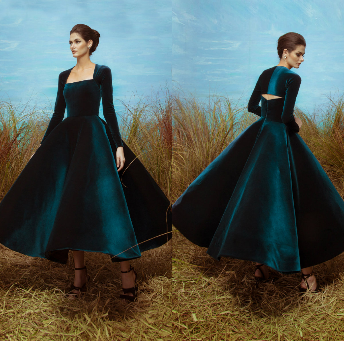2020 Hunter Prom Dresses With Jacket A Line Ankle Length Velvet Long Sleeve Evening Gowns Custom Made Special Occasion Dress, Red
2020 Hunter Prom Dresses With Jacket A Line Ankle Length Velvet Long Sleeve Evening Gowns Custom Made Special Occasion Dress, Red