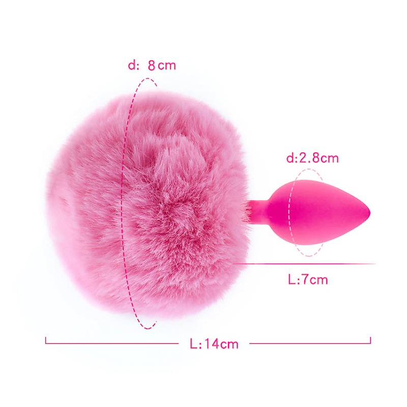 Tail Silicone Fake Fur Anal Plug Sex Toys Tail Erotic Toys For Women Men Couple Vibrator Massager GS09