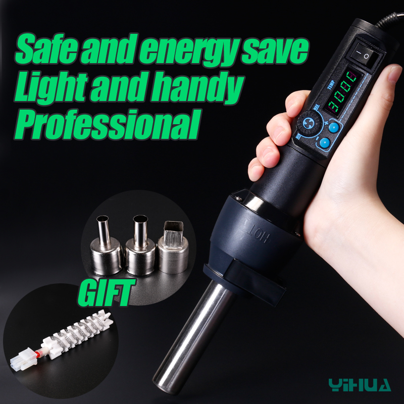 YIHUA 8858 Upgraded Version 8858-I 700W Portable Blower Hair Dryer Heat Gun BGA Hot Air Gun 110V/220V Solder Rework Tool
YIHUA 8858 Upgraded Version 8858-I 700W Portable Blower Hair Dryer Heat Gun BGA Hot Air Gun 110V/220V Solder Rework Tool