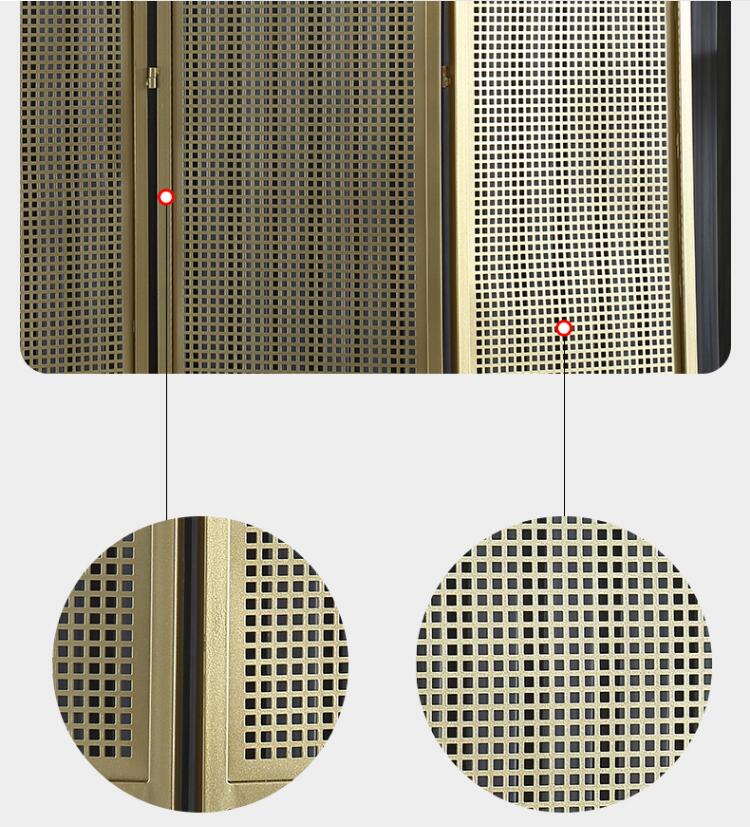 Openwork Screen iron partition living Room Dividers decoration mobile folding simple small house push-pull screens